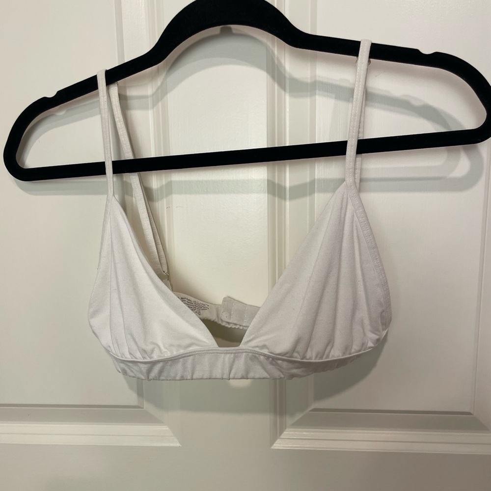 Eterne White Triangle Bralette Size Large